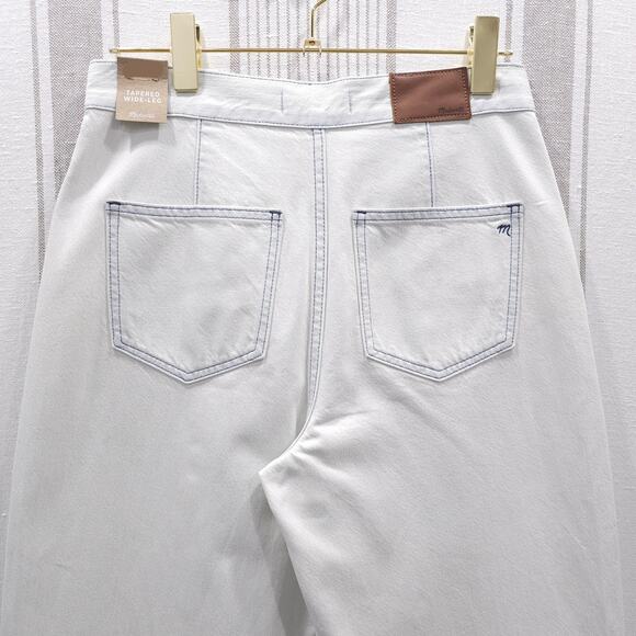 NEW MADEWELL Jeans Wide Leg Tapered Balloon Size 27 Light Cadiz Blue Structured - Picture 7 of 15